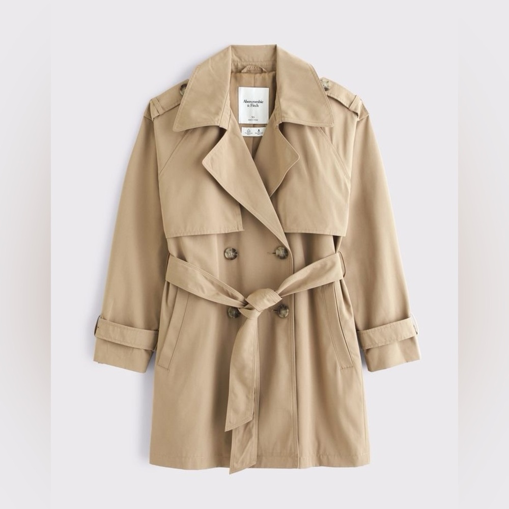 Abercrombie & Fitch Classic Tan Trench Coat